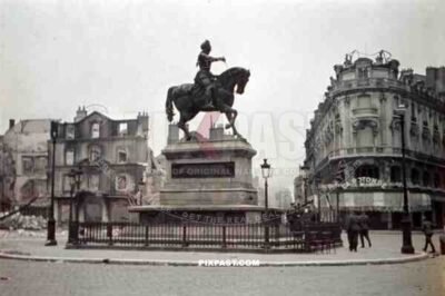 Equestrian Statue of Jeanne D Arc in Orleans, France. Place du Martroi. 20.6.1940