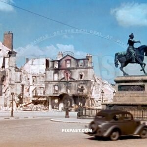 Equestrian Statue of Jeanne D Arc in Orleans, France. Place du Martroi. 20.6.1940