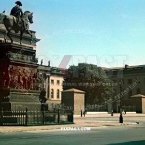 Equestrian statue of King Friedrich II. of Prussia. Reiterstandbild Friedrichs des Grossen. Unter den Linden Berlin 1941