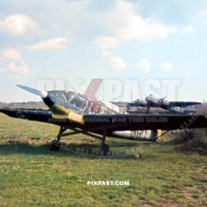 Fake Dummy German Me109 Luftwaffe fighter plane made in wood and cloth to confuse the french air-force. France 1940