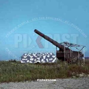 Fake French Rail Cannon from wood. Designed to deceive German air reconnaissance France 1940.