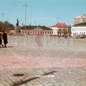 Finlands Statue of Liberty. Market Square Vaasa in Ostrobothnia, Finland 1943