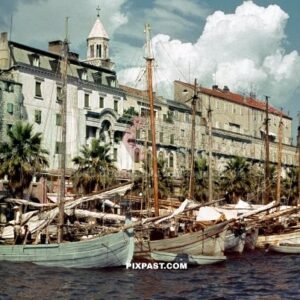 Fishing Harbor Split in Croatia 1941