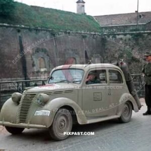 Fortress Peschiera del Garda e il Patrimonio Italy 1944. Gas Powered Fiat 1100 A - 1939-48. Oberstabsarzt Peter