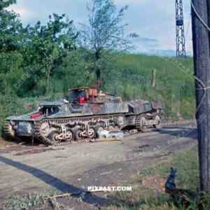France 1940, Captured French TRC LOrraine 37L Tractor Panzer Tank with ammunition trailer
