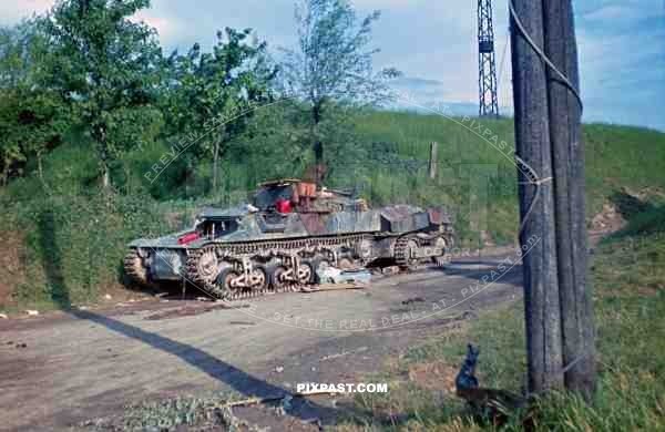France 1940, Captured French TRC LOrraine 37L Tractor Panzer Tank with ammunition trailer
