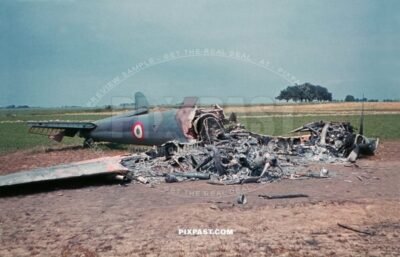 French Air force Potez 63.11 destroyed on air base June 1940 France