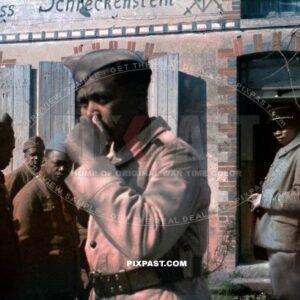 French Colonial POW troops captured by German Wehrmacht. 1940 Schloss Schneckenstein