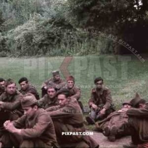 French army POW soldiers taken near Verdun France by the German Wehrmacht. Fall of France 1940
