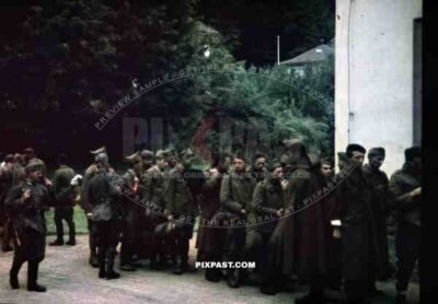 French army POW soldiers taken near Verdun France by the German Wehrmacht. Fall of France 1940