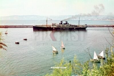 French passenger Ship Paquebot EL BIAR in Marseille France September 1940