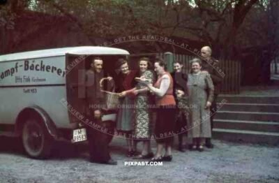 Fresh Baked bread delivery truck. 1937. Backerei und Gastwirtschaft von Otto Fink. Furstensee bei Neustrelitz