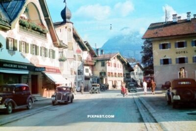 Friseur Singer. Berg, Platz. Reutte Tirol Austria. Adalbert Singer. 1938.