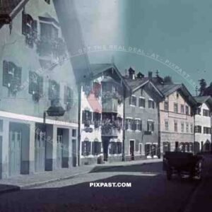 Fussen Spitalstrasse 1936, cart wagon shops and stores