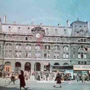 Gabriel Péri Square and Saint-Lazare station in Paris, France 1944