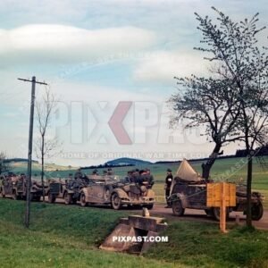 German 11th Panzer Division Surrender in Neumark, Czechoslovakia, May 1945
