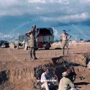 German Afrika Korp soldiers with local people, North Africa 1942