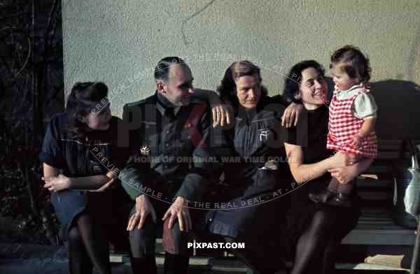 German Cavalry officer visiting family in Regensburg Germany 1942 for funeral. Wearing rare Medal Spanish Cross with swords.