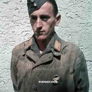 German Fallschirmjager Paratrooper in uniform with Luftwaffe Parachutist Badge. Visiting family in Neuotting Germany 1941