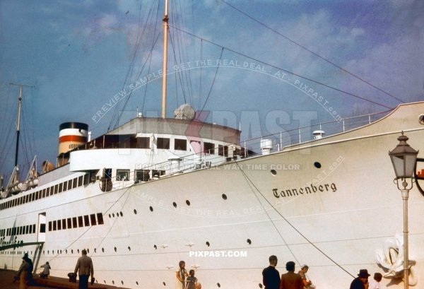 German KDF Ship Seedienstes Ostpreussen Tannenberg docked in Lubeck harbour Germany September 1939