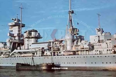 German Kriegsmarine Battleship Admiral Hipper in Kiel, Germany September 1939