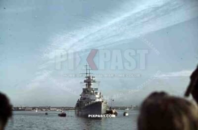 German Kriegsmarine Battleship Admiral Hipper in Kiel, Germany September 1939