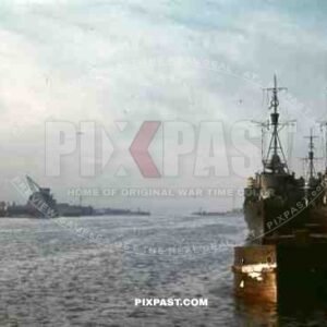 German Kriegsmarine Coastal Patrol boat with Luftwaffe airforce eagle, Riga, Latvia, 1944, 134th Gebirgsjäger,