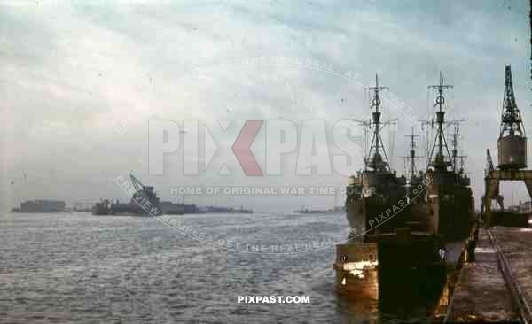 German Kriegsmarine Coastal Patrol boat with Luftwaffe airforce eagle, Riga, Latvia, 1944, 134th Gebirgsjäger,