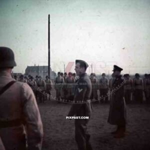 German Luftwaffe Flak AA Parade Inspection near Paris France 1940 anti aircraft