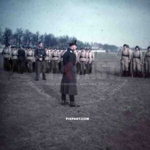 German Luftwaffe Flak AA Parade Inspection near Paris France 1940 anti aircraft