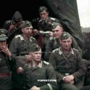 German Luftwaffe Flak officer with flak crew, supply truck, Bad Saarow, Pieskow, Germany, 1939.