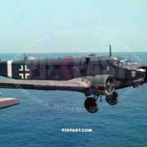 German Luftwaffe Ju 52 Junkers transport Narvik flying between Italy and Africa 1943.