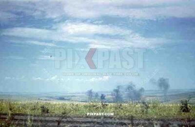 German Luftwaffe fighter aircraft doing ground attack againts Russian forces, Krim, Crimea, 1942, 22nd, Panzer Division.