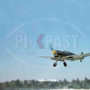 German Messerschmitt Bf 109 Fighter aircraft D model trainer on the Russia Front winter 1941.
