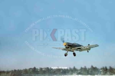 German Messerschmitt Bf 109 Fighter aircraft D model trainer on the Russia Front winter 1941.