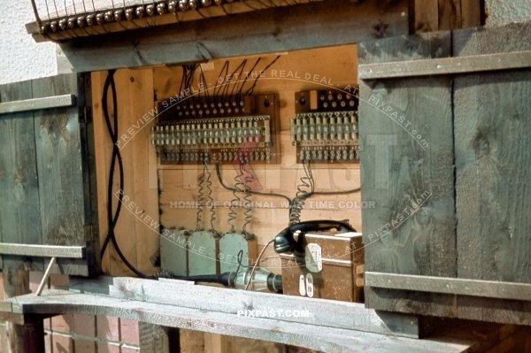 German Radio telephone control center. FUNKER unit from 297 Infantry Division. near Stalingrad. Russia 1942