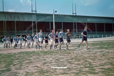 German Ramcke Fallschirmjager Paratroopers playing football in South France 1943