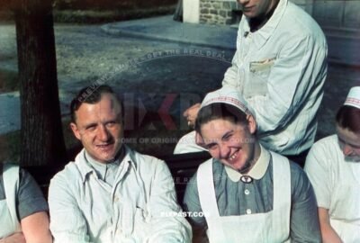 German Red Cross nurses in army Wehrmacht hospital. Leipzig Germany 1942. St. George Hospital