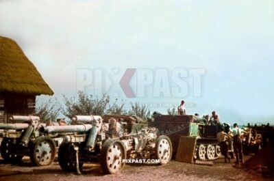 German Sd.Kfz. 7 8t Half-Track with 15 cm sFH 18 Howitzer Artillery Cannon. Artillerie Regiment 50. Poland 1939