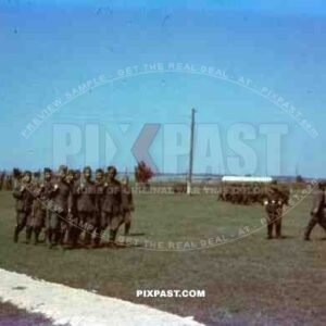 German Training centre for Russian Cossack POA volunteers in German service, Smolensk Russia 1942. Legionslager,
