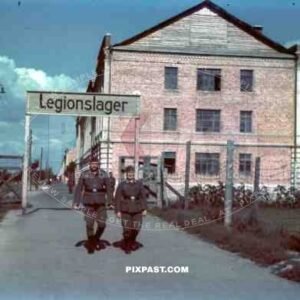 German Training centre for Russian Cossack POA volunteers in German service, Smolensk Russia 1942. Legionslager,