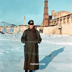 German Wehrmacht Infantry officer of the Funker radio unit. 297 Infantry Division. Stalingrad Russia winter 1942
