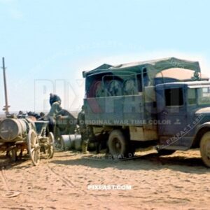 German Wehrmacht army truck with petrol tanks and radio Funk wire rolls. Russia 1941. 297 Infantry Division