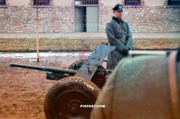German Wehrmacht training with PAK-36 cannon gun. 1939. 14th infantry division.