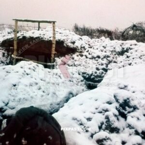 German army bunker trench. Eastern Front. Winter Ukraine 1942