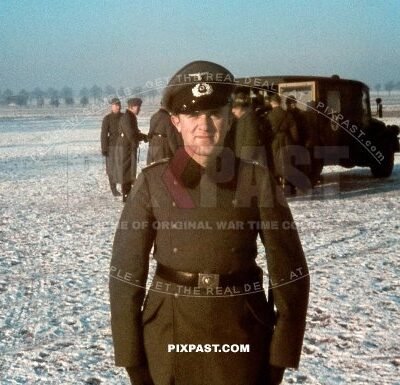 German army doctor in winter jacket. Sanitats Abteilung 24 Chemnitz.24 Infanterie Division. Poland winter 1940. Horche 901