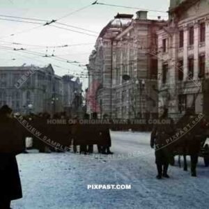 German army funeral, Konstytutsii Square, Charkow, Ukraine, 1942, 94th Infantry Division.