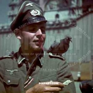 German army officer of Grenadier Ersatz Bataillon 488 ( Lindau ) on leave in Venice, Italy 1943.