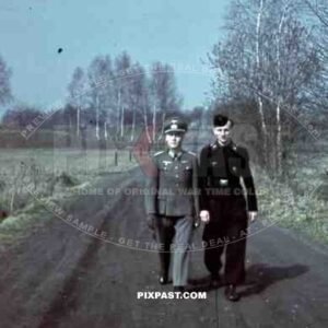 German army officer visiting panzer black wrap stug brother Berlin 1942