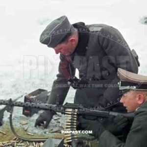 German army officers training with the Mg34 Machine Gun. Kreuznach Barracks Germany 1939